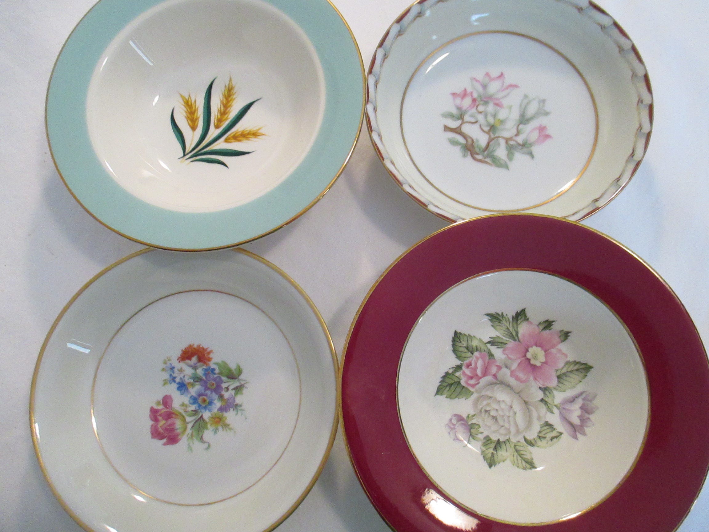 Vintage Mismatched China Dessert / Fruit Bowls for Tea Etsy