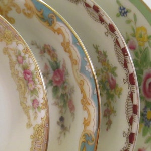 Vintage Shabby Mismatched China Dessert Bowls, Fruit Bowls, Berry Bowls. Farmhouse, Rustic, Tea Party, Holidays, Gift, Wedding Set of 4 image 5