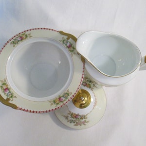 Vintage Mismatched China Sugar & Creamer Set for Farmhouse, Shabby, Rustic, Tea Party, Wedding, Bridal Shower, Baby Shower image 2