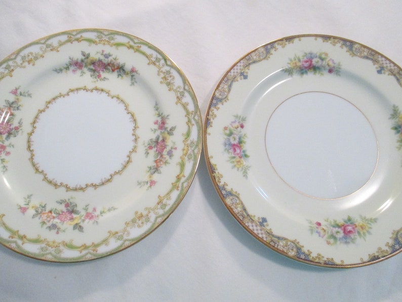 Vintage Mismatched China Salad Plates for Holidays, Birthday, Wedding, Bridal Luncheon, Shower, Farmhouse, Shabby, Rustic, Chic Set of 4 image 4