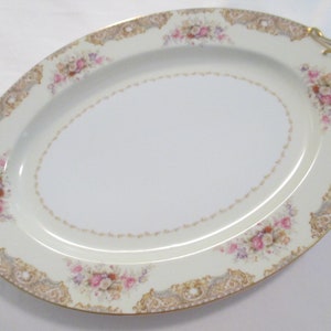 Vintage Noritake China Oval Serving Platter 13 3/4 inch, Wedding, Tea Party, Bridal Shower, Farmhouse, Shabby, Baby Shower, Holidays, Gift
