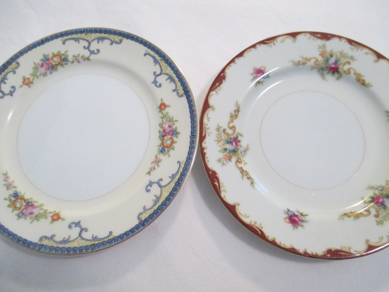 Vintage Mismatched China Dessert Plates Bread Plates Etsy