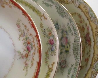 Vintage Mismatched China Dessert Bowls, Fruit Bowls, Berry Bowls, Sauce Bowls for Easter, Mother's Day, Tea Party, Family Dinner-Set of 4