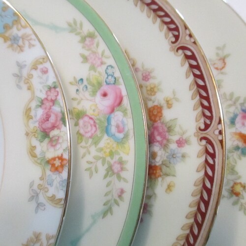 Home & Living 4 mismatched ceramic plates Vintage farmhouse plates for