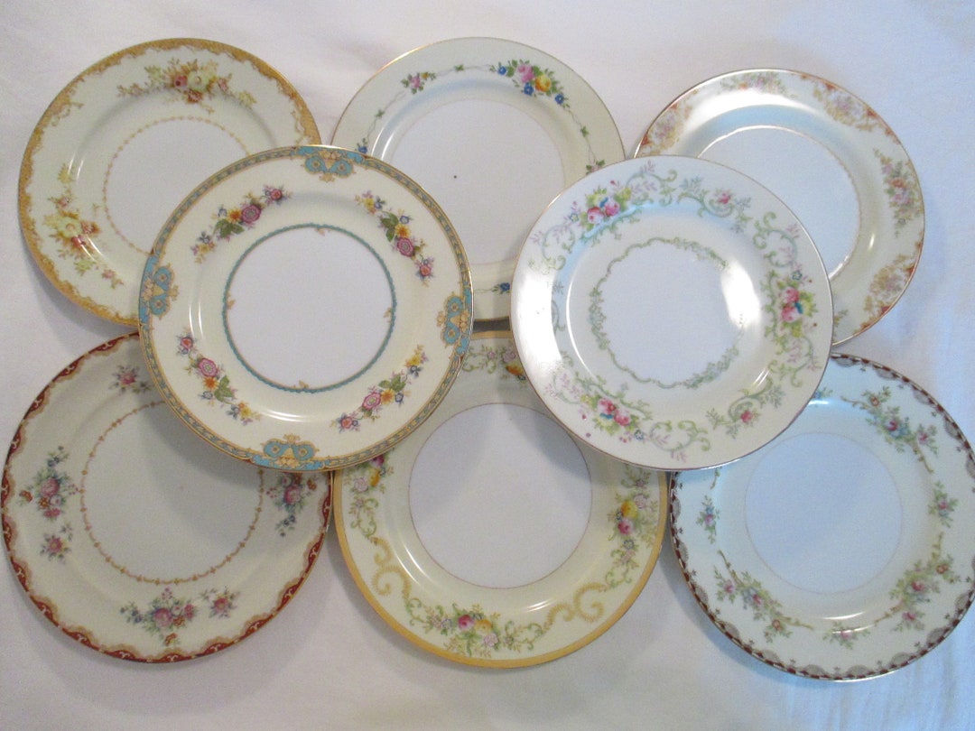 Vintage Mismatched Salad Plates With Imperfections Set of 8 Etsy