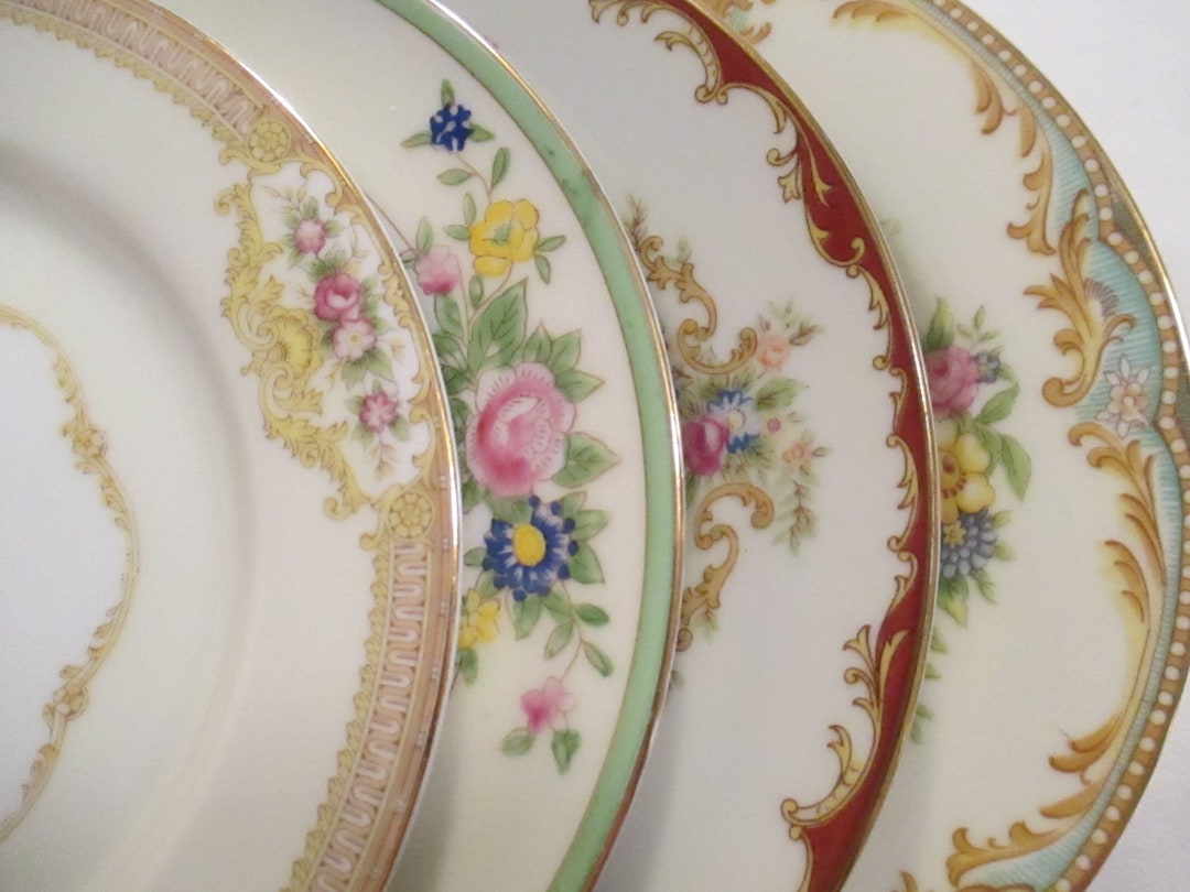 Vintage Mismatched China Small Dessert Plates Bread Plates Etsy