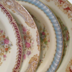 Vintage Mismatched China Dessert Bowls, Fruit Bowls, Berry Bowls, Farmhouse, Thanksgiving, Christmas, Wedding, Cottage Chic - Set of 4