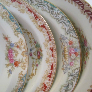 Vintage Mismatched China Dessert Bowls, Fruit Bowls, Berry Bowls, Sauce Bowls, Thanksgiving, Christmas, Shabby, China Bowls Set of 4 image 1