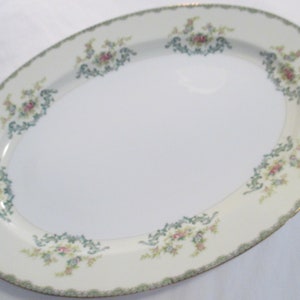 Vintage Meito China Oval Serving Platter 16,Easter, Thanksgiving, Christmas, Farmhouse, Rustic, Shabby image 2