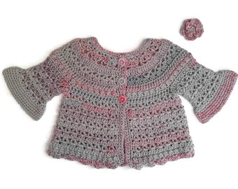 grey baby girl cardigan