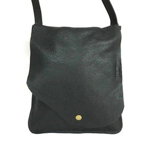 Classic, Small Black Leather Bag For Women. Evening/ Everyday Bag. Cross body Bag. Lightweight. A Gift For Her. Unique and Original.