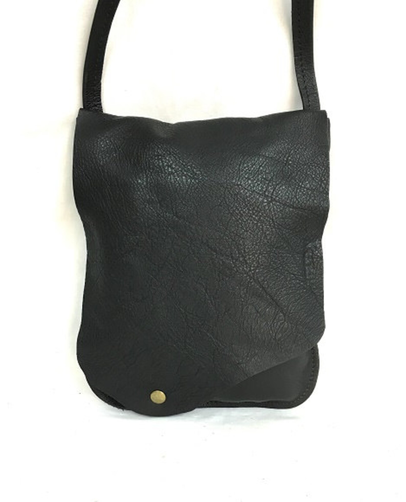Classic Handcrafted Small Black Leather Bag. Evening/ Everyday Bag. Soft Leather Bag. Crossbody