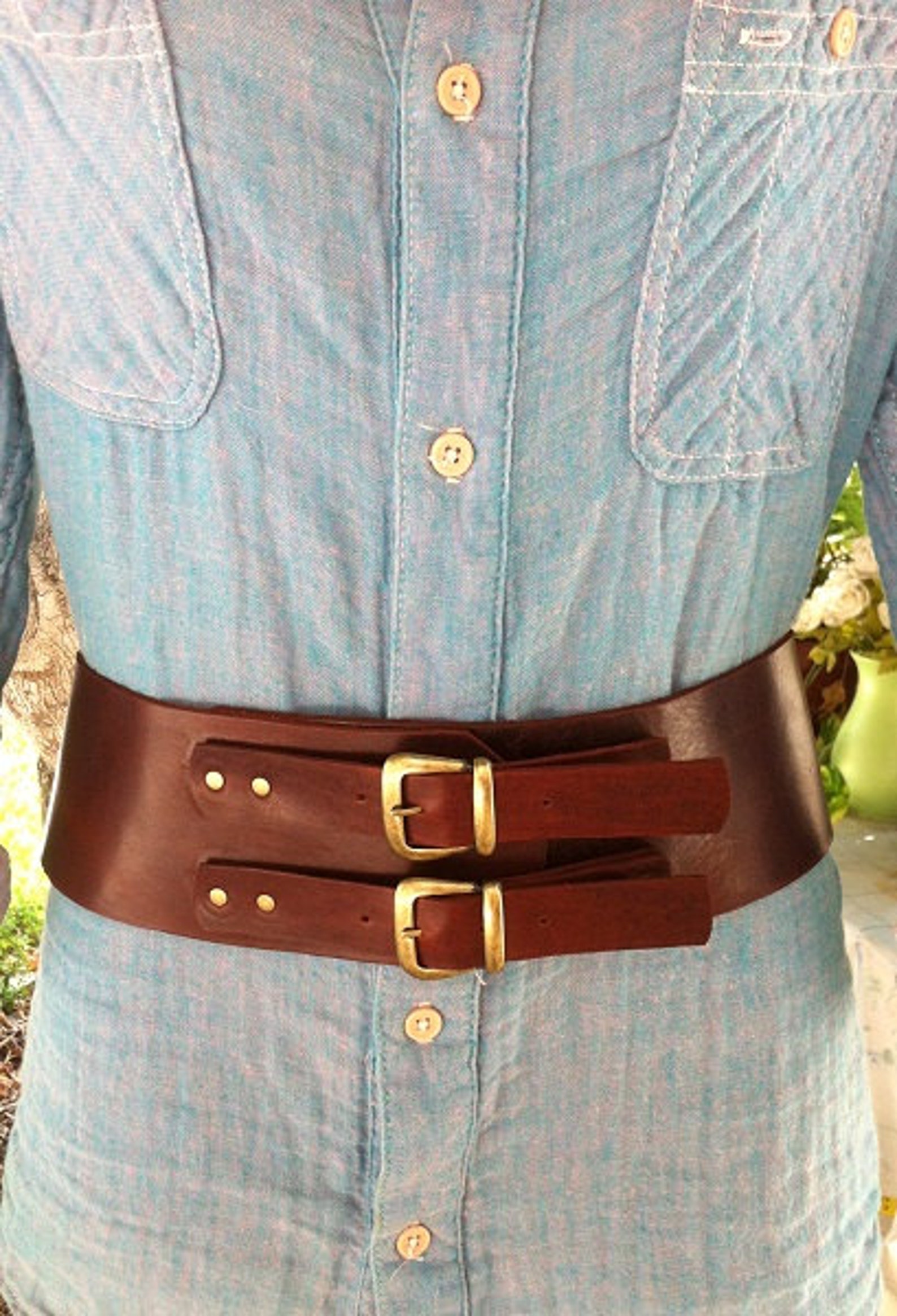 Classic Wide Leather Belt, Womens Leather Belt, Brown Leather Belt