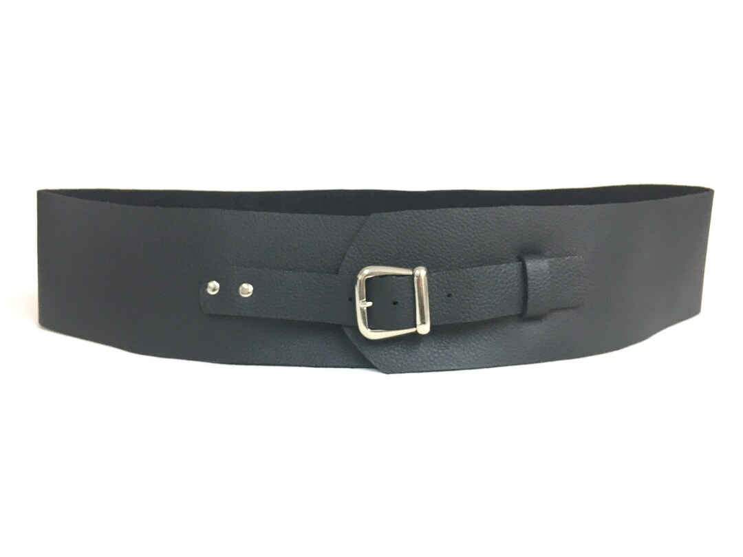 Classic Wide Black Leather Belt for Women Soft Black Leather Etsy
