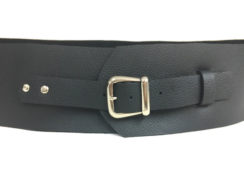 Classic Wide Black Leather Belt For Women Soft Black Leather Etsy