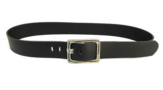 One of A Kind, Wide Black Leather Belt for Men/women. Big 