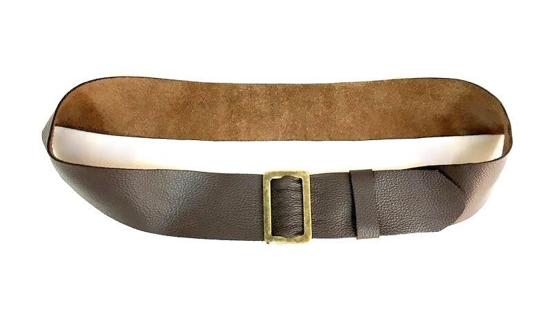 One of A Kind, Simply Classic Wide Brown Leather Belt  display picture 1