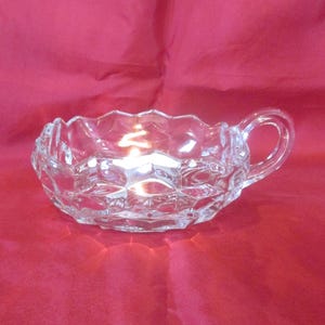 Fostoria Glass Candleholder Square Dish with Handle Vintage Fostoria American Pattern Candy Dish Centerpiece
