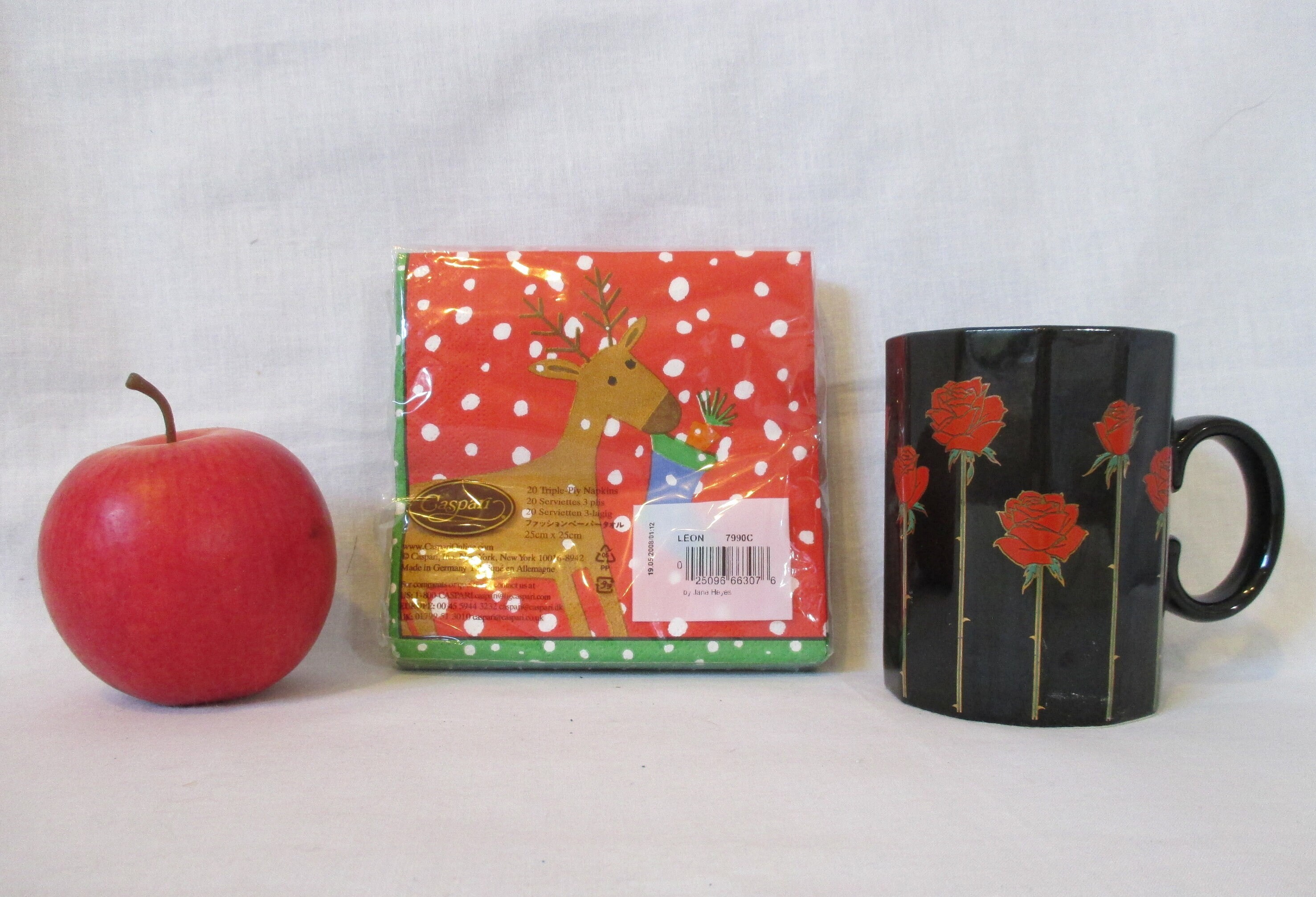 Caspari Weihnachtsservietten Mit Pagoden-Motiv – 20 Stück, Schwarz, Festlich & Umweltfreundlich