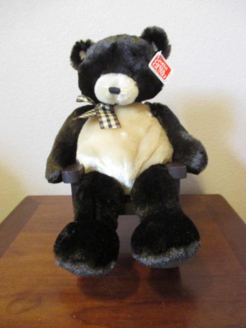 Gund Plush Bear Beautiful Soft Shiny Fur Not Jointed Vintage Etsy