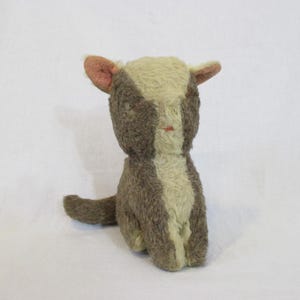 Antique Small Stuffed Toy Cat 8in Vintage Stuffed with Excelsior It Dates to the 1920s - 30s