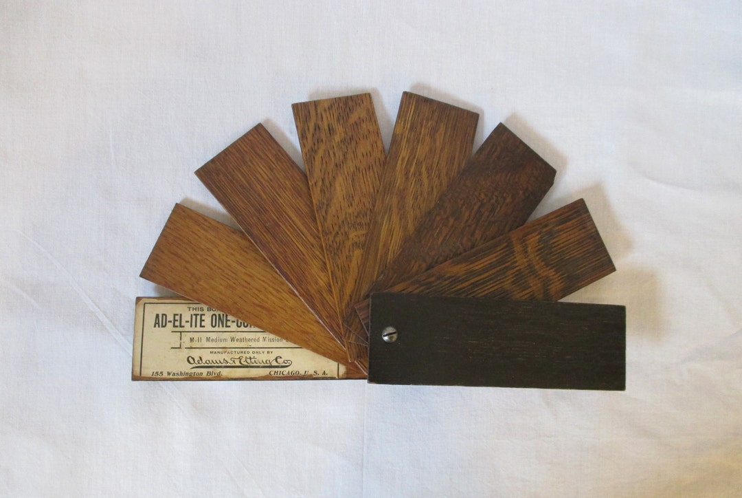 Mission Oak Wood Finishes Furniture Sample Stains Antique