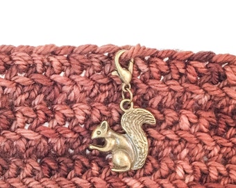 Stitch Markers, Squirrel Stitch Markers, Crochet Stitch Marker, Stitch Marker Set, Charm Stitch Markers