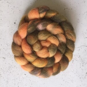 Wool Roving, Hand Dyed Spinning Fiber, 100% Cheviot Wool, 100 grams