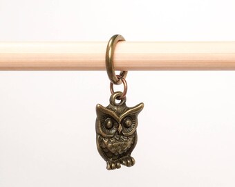 Owl Stitch Markers, Owl Charm Stitch Markers, Knitting Stitch Markers, Owl Charm, Stitch Marker Set, Owl Stich Marker Set