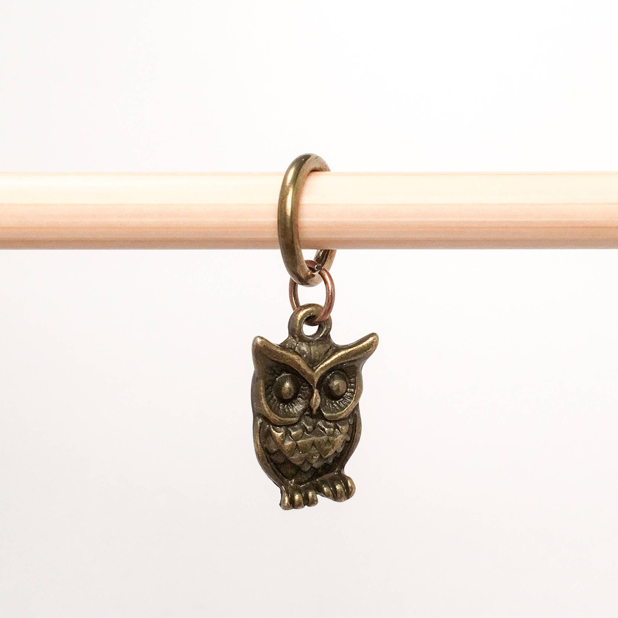 Owl Stitch Markers Owl Charm Stitch Markers Knitting Stitch Etsy