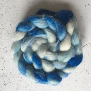 Wool Roving, Hand Dyed Spinning Fiber, 100% Cheviot Wool, 100 grams