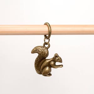 Stitch Markers, Squirrel Stitch Markers, Knit Stitch Marker, Stitch Marker Set, Charm Stitch Markers