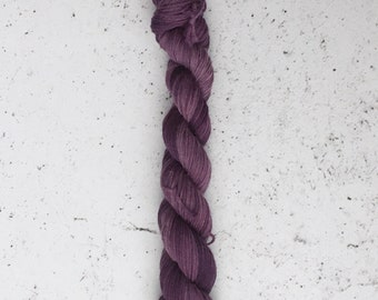 Plum, Mini Sock Yarn, Sock Yarn Mini Skein, 80 yards sock yarn, Mini Skein