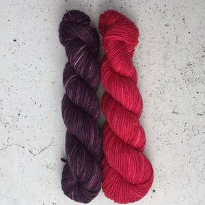 Hand Dyed Yarn, Knitting Yarn, Superwash Merino Wool, 100g/231 yards