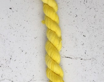 Lemon, Mini Sock Yarn, Sock Yarn Mini Skein, 80 yards sock yarn, Mini Skein