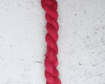 Rose, Mini Sock Yarn, Sock Yarn Mini Skein, 80 yards sock yarn, Mini Skein