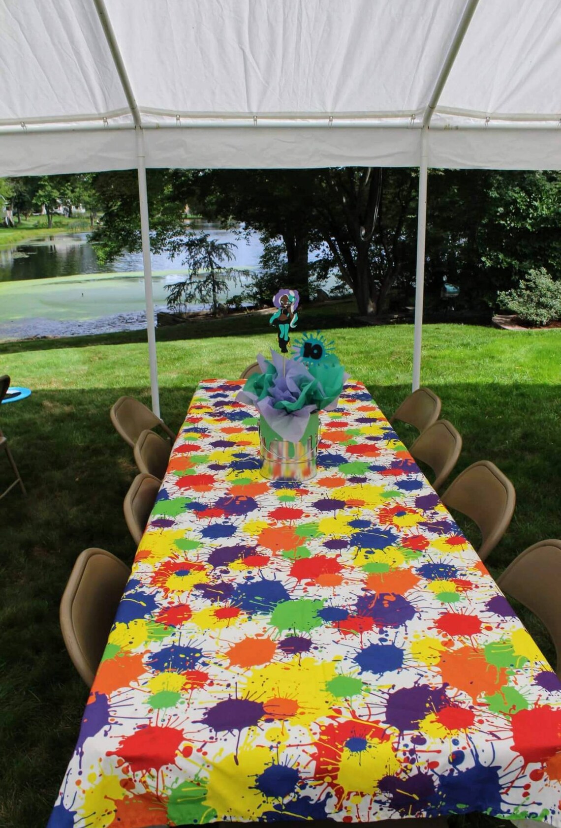 Paint Splatter Table Cloth Splatoon Birthday Tablecloth Etsy Ireland