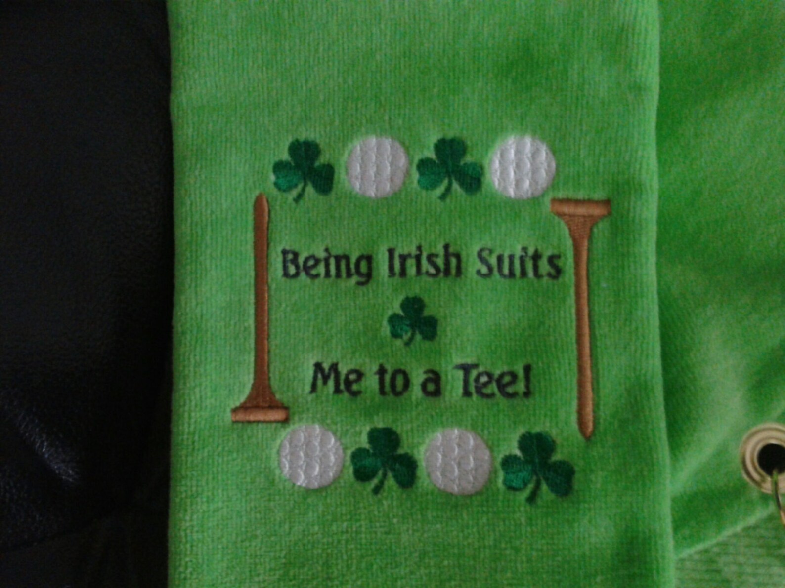 Irish Golf towel Etsy