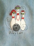Alley Cats bowling towel