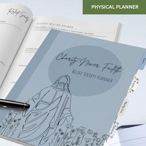 Planificador de la Presidencia de la Sociedad de Socorro SUD / Libro de tapa blanda / Organizador de 12 meses sin fecha