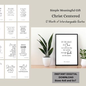 Christ Centered Ministering sister gift - 12 interchangeable spiritual quotes from Church of Jesus Christ LDS -Relief Society Gift