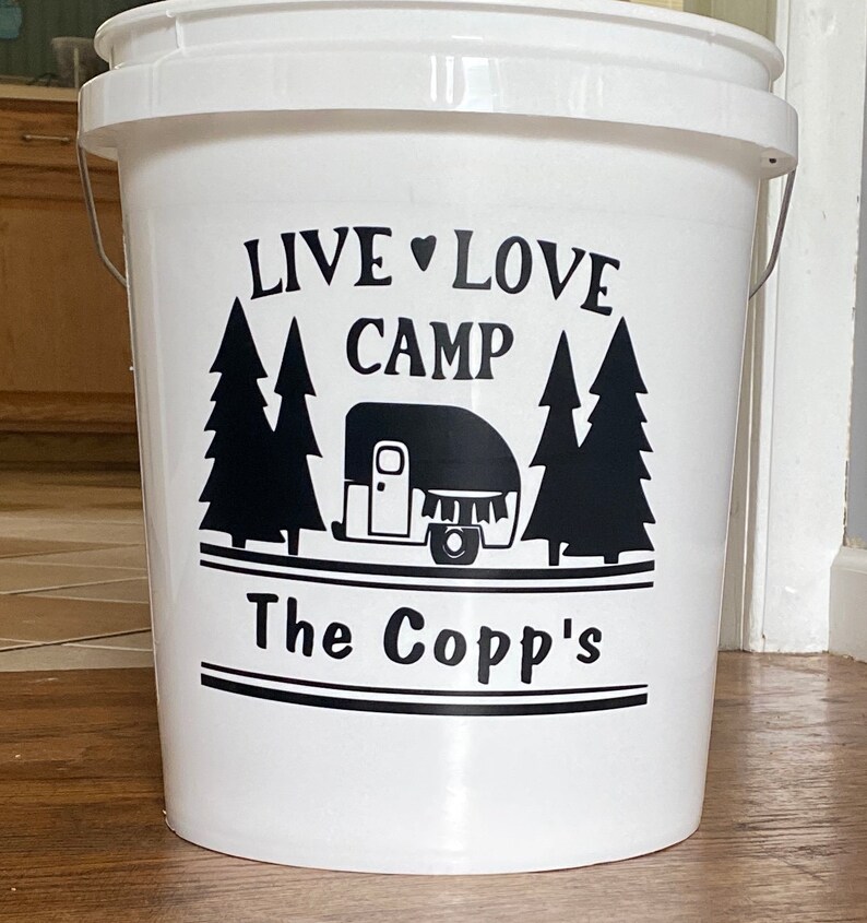 Camping Bucket KIT / Custom decal with led light and remote/ Etsy