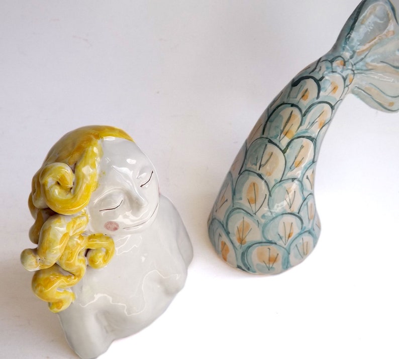 Handmade ceramic mermaid Sirena decorativa in ceramica Etsy