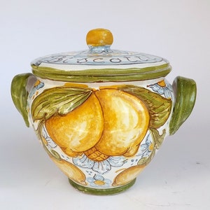 Arredo cucina-Porta biscotti -dipinto a mano