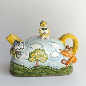 Ceramic Teapot- Teiera "Pinocchio" -linea Le Fiabiche di Ghenos