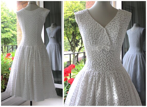 off white crochet dress