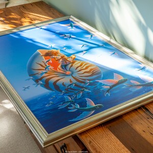 Aegean Princess - Gerahmte Leinwand Giclee - 24 x 36 - Wall Art Home Decor Fantasy Decor Fine Art
