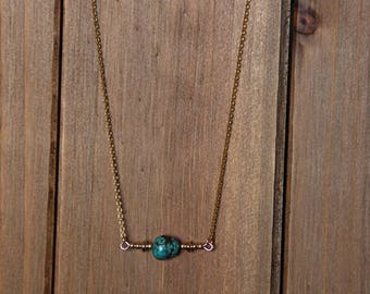 14k Gold Turquoise Bracelet/Necklace Wrap