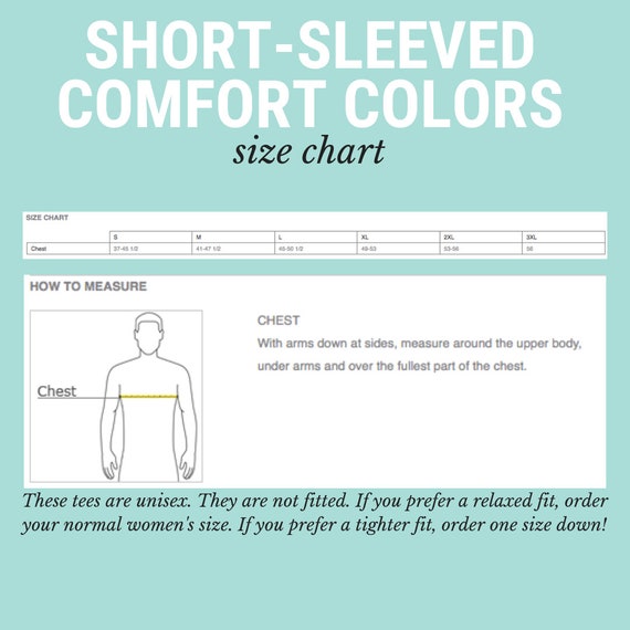 Comfort Colors Women S Size Chart