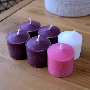 Votive Advent Wreath Refill Candles with White Candle